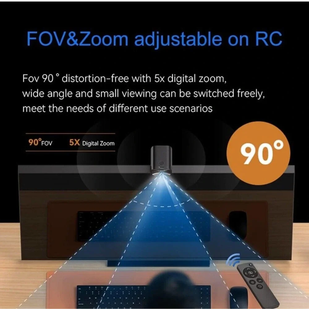 1080P HD Webcam with Microphone Speaker, Fast Auto Focus 3 in 1 Conference Camer
